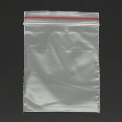 Self Adhesive Zip Lock Plastic Bags Reusable Food Pouch Clear Colour
