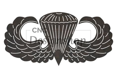 Airborne Parachutist Badge Dxf File For Cnc