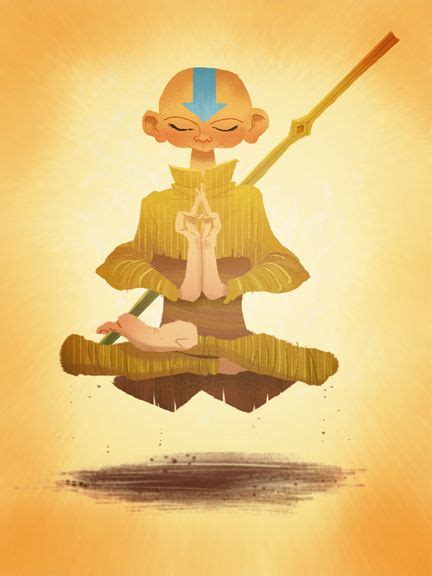 Aang Meditating Aang Buddhism Art The Last Airbender