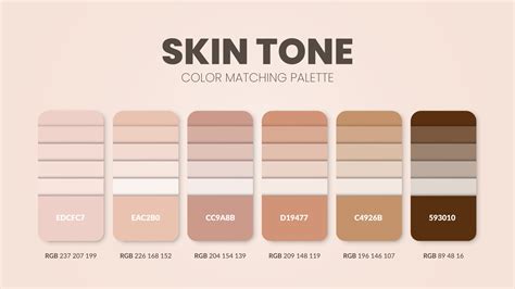 Skin Color Palette Skin Color Chart Skin Tone Chart Designinte