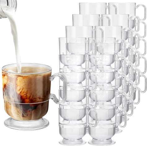Amazon Com Sieral 100 Count Disposable Plastic Coffee Cups Elegant