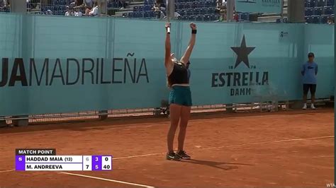 Year Old Sensation Mirra Andreeva Takes Down Haddad Maia At Madrid Open Tennisuptodate Com