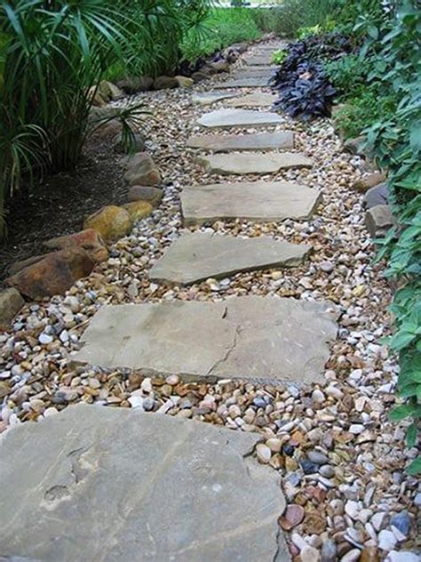 45 Natural Stone Path Ideas For Garden Landscape