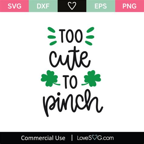 too cute to pinch svg cut file