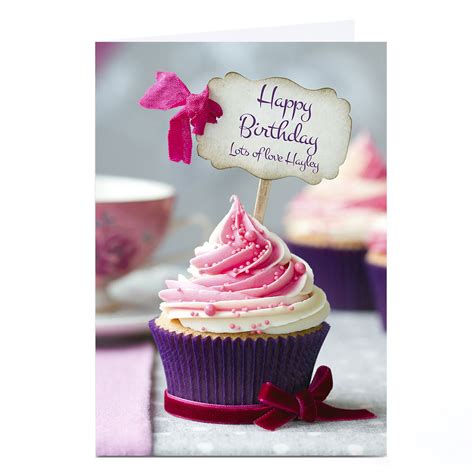 Buy Personalised Birthday Card Cupcake Sign For Gbp 179 Card