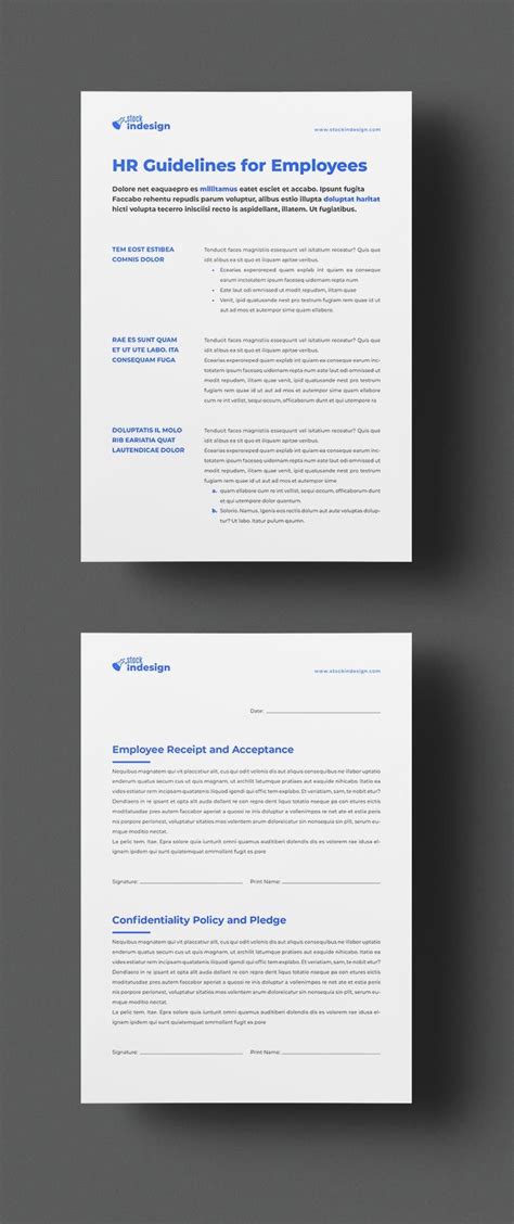 An employee handbook is one of the most important communication tools between your company and your employees. HR / Employee Handbook - StockInDesign in 2020 | Employee ...