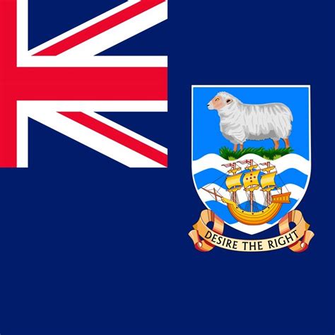 Premium Vector Falkland Islands Flag Official Colors Vector Illustration