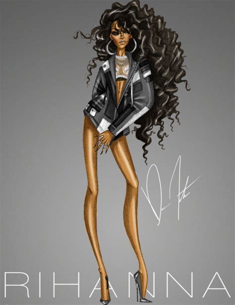 Daren J Rihanna High Fashion Art Drawings Of Black Girls Fashion