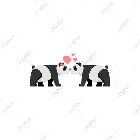 Valentines Day Couple Vector Art Png Cute Panda For Valentine S Day