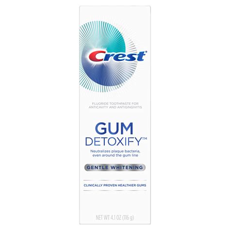 Use crest gum care mouthwash to complete your preventive gum care routine. Crest Gum Detoxify Gentle Whitening Toothpaste, 4.1 oz ...