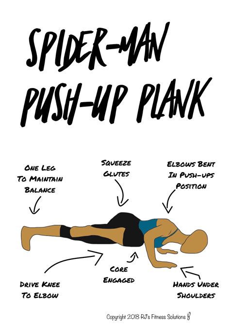 Spider Man Push Up Plank Cues Fun Workouts Fitness Motivation
