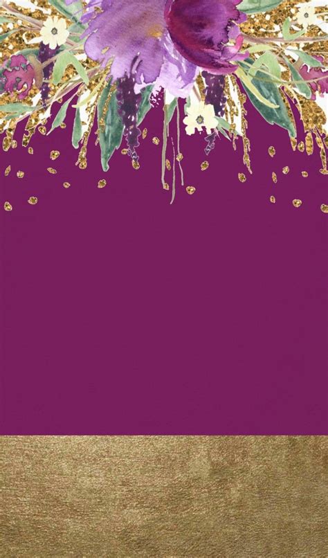 Purple And Gold Flowers Golden Wallpaper Rose Gold Wallpaper Bubbles