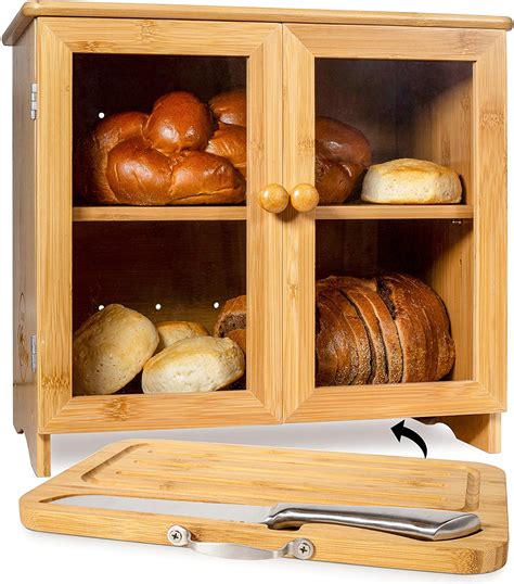 Wholesale Luv Ur Kitchen Large Bamboo Bread Box For Kitchen Countertop