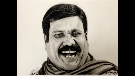 Celebrities Portrait Series 1 Kalabhavan Mani Charcoal Drawing
