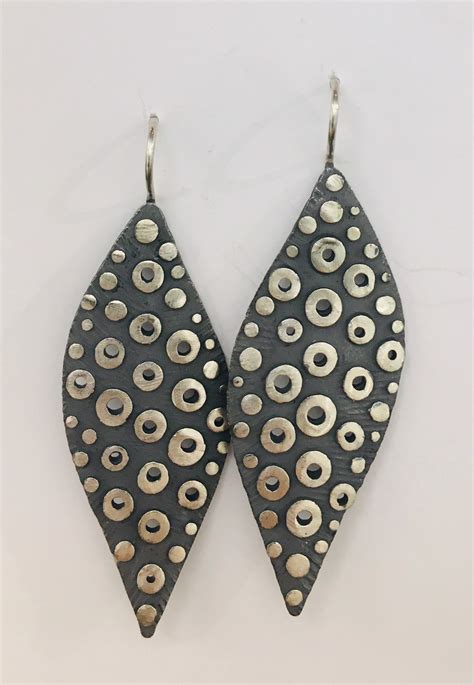 Oxidized Silver Earrings By Dahlia Kanner Smithklein Gallery