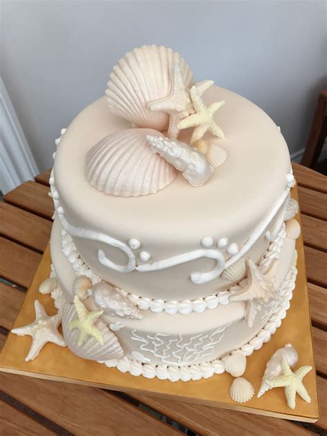 To make my favourite cake first grease a pan with butter and keep aside. Sea Shell Wedding Cake (With images) | Cake, Seashell ...