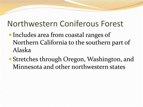 Ppt Northwestern Coniferous Forest Powerpoint Presentation Free