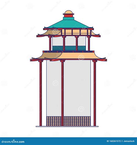 Chinese Landmarks Design Stock Vector Illustration Of Heritage 160261572