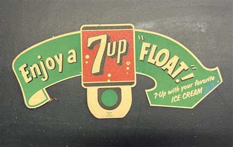 Vintage 7up Advertisement Bottle Topper 1953 Grelly Usa