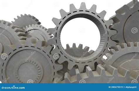 Isolated Mechanical Gear Part Of A Mechanism Stock Illustration