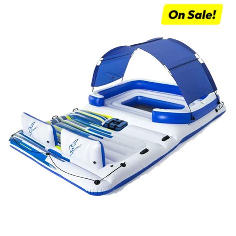 Inflatable Rafts For Adults 6 People Floating Island Raft With Sun Sh