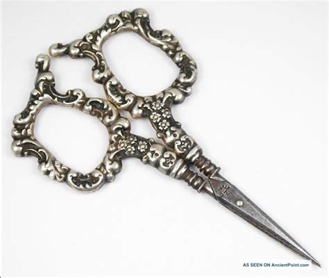 antique ornate sterling sewing scissors germany vintage scissors sewing scissors embroidery