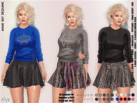 Second Life Marketplace Hh Angie Set Sequins