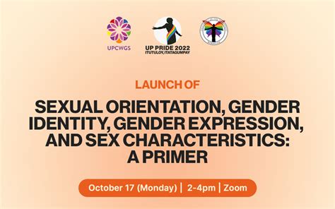 Sexual Orientation Gender Identity Gender Expression And Sex Characteristics A Primer