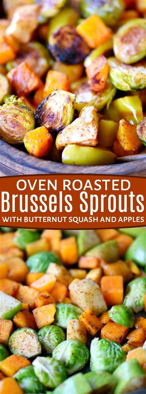 With only 5 minutes of prep time, you'll want to make. Oven Roasted Brussels Sprouts with Butternut Squash and ...