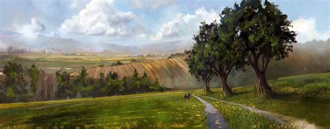 Hilltop Fantasy Landscape Landscape Environment Design