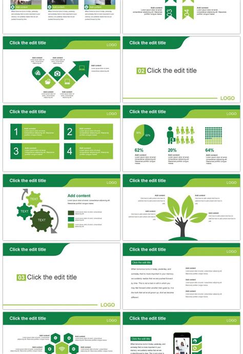 Awesome Green Simple Business Ppt Template For Unlimited Download On