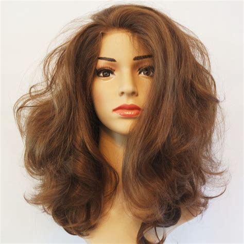 Synthetic Custom Made Hand Tied Lace Front Light Chocolate Brown Wig 14″ Wonda Wigs Brown