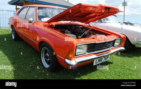 Ford Cortina Mk3 Classic Car Parked Up On Display Stock Photo Alamy