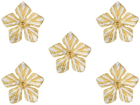 Goldtideas Pure Silver Golden Flowers For Pooja Silver Flowers