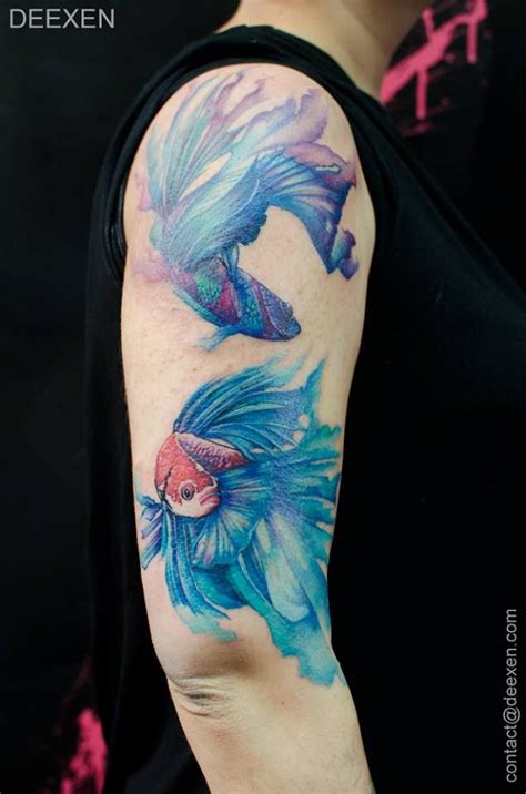 Realistic Watercolor Koi Fish Tattoo Viraltattoo