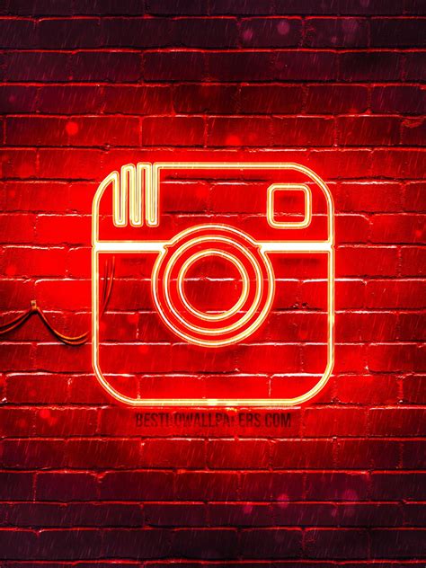 Instagram Red Logo 4k Red Brickwall Instagram Logo Brands