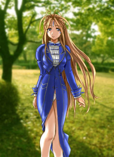 belldandy aa megami sama absurdres highres antenna hair blue eyes breasts brown hair