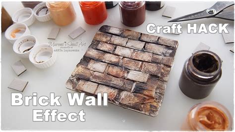 Diy Brick Wall Effect ♡ Craft Hack ♡ Maremis Small Art ♡ Youtube