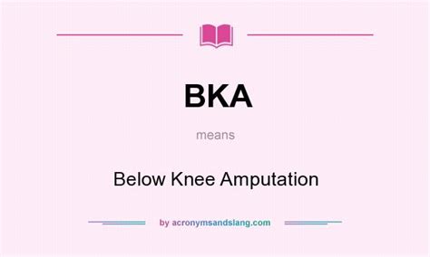 Bka Below Knee Amputation In Undefined By