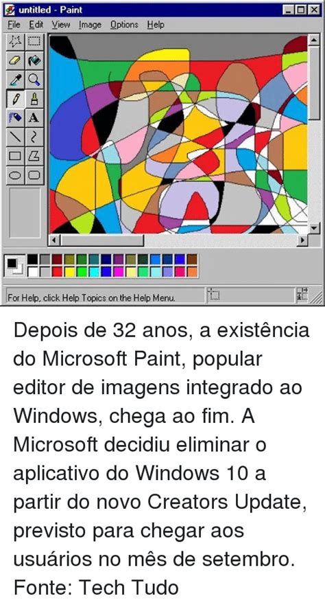Open microsoft paint | windows support Untitled Paint Eile Edit View Image Options Help R for Help Click Help Topics on the Help Menu ...