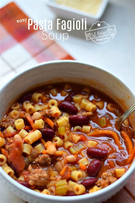 Even though this is a copycat version of olive garden's pasta e fagioli, you can still put your own spin on it! Olive Garden's Pasta Fagioli - A Copycat Recipe - Kid Friendly Things To Do .com