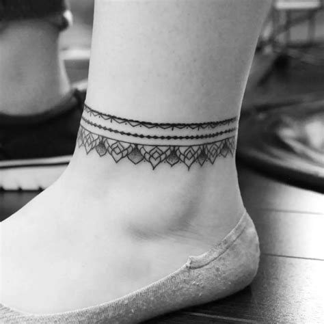 50 Remarkable Ankle Bracelet Tattoo Designs 2020 Sheideas