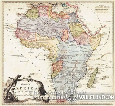 Africa 1795 Historical Map Replica Historische Karten Bücher Karten