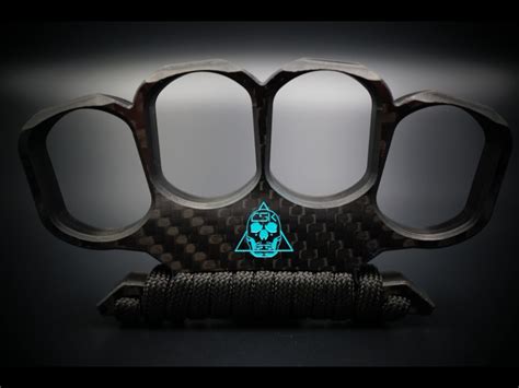 Carbon Fiber Knuckles Brass Knuckles Turquoise Bracelet