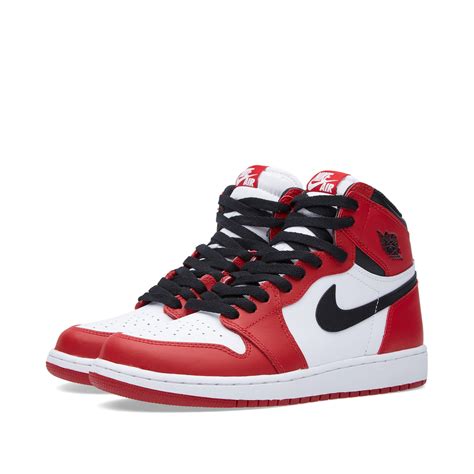 Nike Air Jordan 1 Retro High OG BG 'Varsity Red' (White, Black
