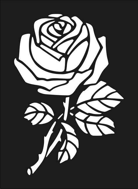 Rose Vector Dxf Cdr Svg  Ai File Ready For Cnc Cut Rose Etsy