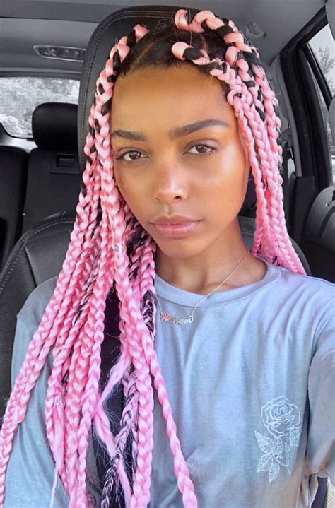 Wonderful Photographs Pink Box Braids Style Indeed The Times Not