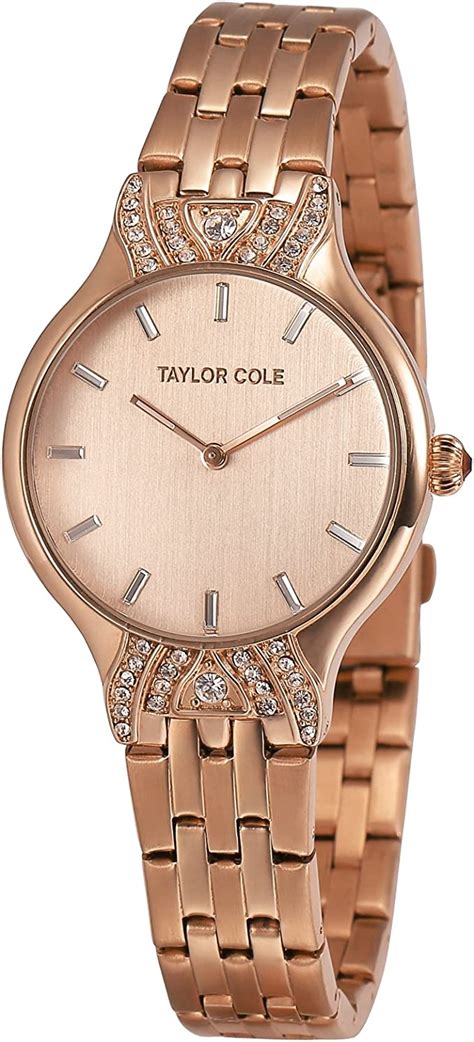 Amazon テイラーコール Taylor Cole レディース 女性 腕時計 日本製 クオーツ ローズ ゴールド ステンレス スチール バンド TC レディース腕時計