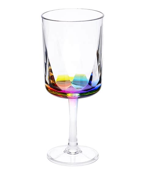 love this acrylic rainbow wine glass set of four by leadingware group on zulily zulilyfinds