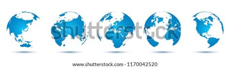 3d Globes World Maps Stock Stock Vector Royalty Free 1170042520